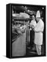 Chefs Working in a Restaurant Kitchen at Radio City-null-Framed Stretched Canvas