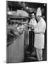 Chefs Working in a Restaurant Kitchen at Radio City-null-Mounted Photographic Print