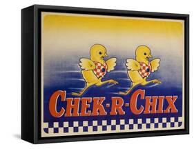 Chek-R-Chix American Feed Advertising Poster-null-Framed Stretched Canvas