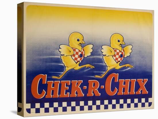 Chek-R-Chix American Feed Advertising Poster-null-Stretched Canvas