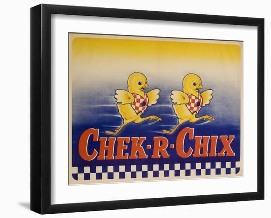 Chek-R-Chix American Feed Advertising Poster-null-Framed Giclee Print