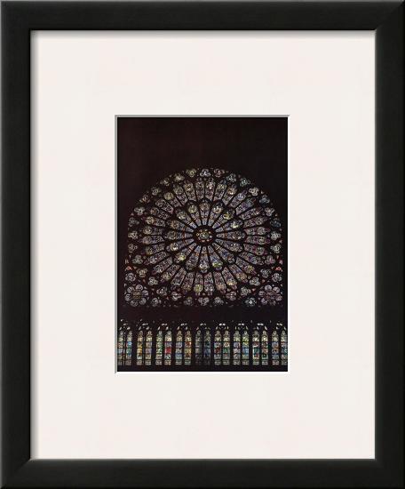 Chelles Rose Window-Jean De Chelles-Framed Art Print