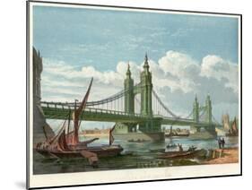 Chelsea Bridge, London, 1858-null-Mounted Giclee Print