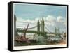 Chelsea Bridge, London, 1858-null-Framed Stretched Canvas