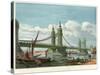 Chelsea Bridge, London, 1858-null-Stretched Canvas