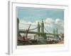 Chelsea Bridge, London, 1858-null-Framed Giclee Print