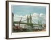 Chelsea Bridge, London, 1858-null-Framed Giclee Print