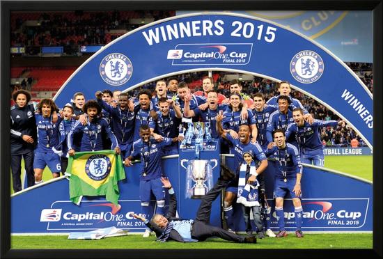 Chelsea - Capital One Winners Team-null-Lamina Framed Poster