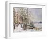 Chelsea: Cheyne Walk under Snow-John Sutton-Framed Giclee Print