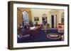 Chelsea Clinton Playing with Socks the Cat in the Oval Office-null-Framed Premium Photographic Print