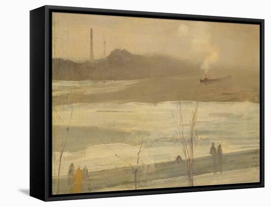 Chelsea on Ice-James Abbott McNeill Whistler-Framed Stretched Canvas