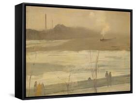 Chelsea on Ice-James Abbott McNeill Whistler-Framed Stretched Canvas