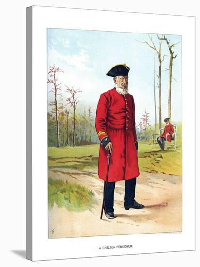 Chelsea Pensioner, C1890-Geoffrey Douglas Giles-Stretched Canvas