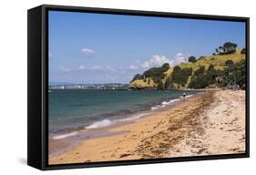 Cheltenham Beach, Devenport, Auckland, North Island, New Zealand, Pacific-Matthew Williams-Ellis-Framed Stretched Canvas