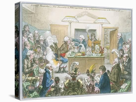 Chemical Lecture, 1802-James Gillray-Stretched Canvas