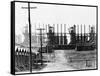 Chemical Plant with Adjoining Settlement-null-Framed Stretched Canvas