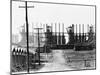 Chemical Plant with Adjoining Settlement-null-Mounted Premium Photographic Print