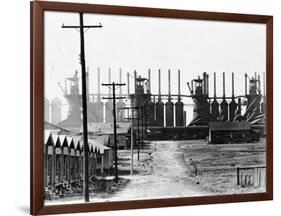 Chemical Plant with Adjoining Settlement-null-Framed Photographic Print