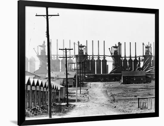 Chemical Plant with Adjoining Settlement-null-Framed Photographic Print