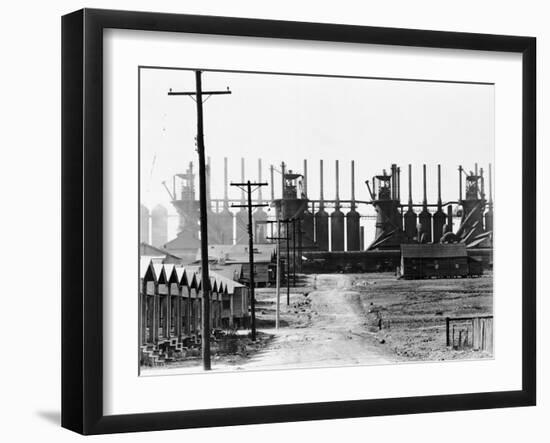 Chemical Plant with Adjoining Settlement-null-Framed Photographic Print