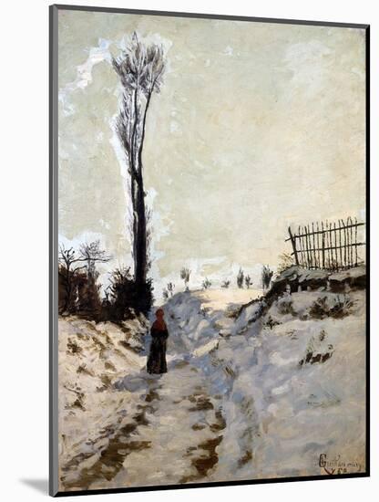 Chemin creux, effet de neige-Armand Guillaumin-Mounted Giclee Print