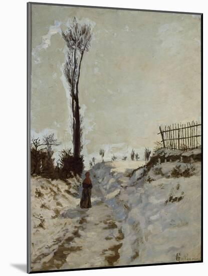 Chemin creux, effet de neige-Armand Guillaumin-Mounted Giclee Print