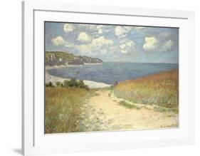 Chemin dans les bles a Pourville, 1882-Claude Monet-Framed Art Print