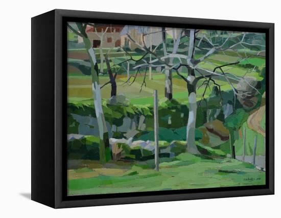 Chemin De La Fontaine-Jeremy Annett-Framed Stretched Canvas