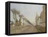 Chemin de la Machine, Louveciennes-Alfred Sisley-Framed Stretched Canvas