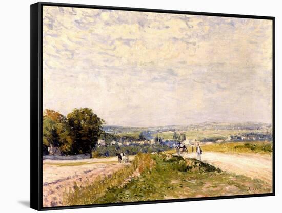 Chemin de Montbuisson à Louveciennes-Alfred Sisley-Framed Stretched Canvas