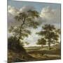 Chemin débouchant sur une plaine, avec un fauconnier-Jan Wijnants-Mounted Giclee Print