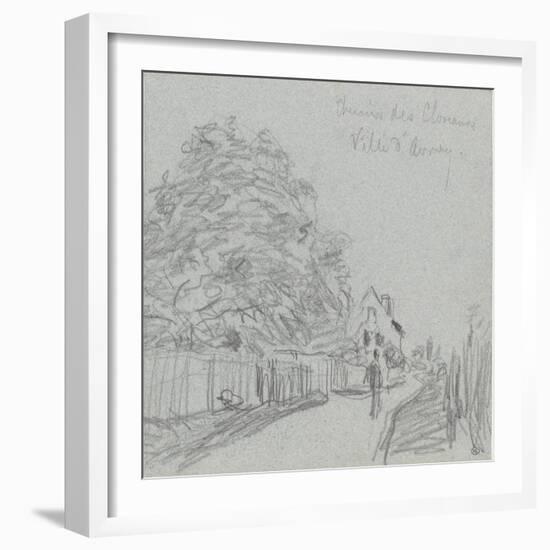 Chemin des Closeaux, à Ville d'Avray-Alfred Sisley-Framed Giclee Print