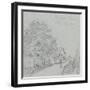 Chemin des Closeaux, à Ville d'Avray-Alfred Sisley-Framed Premium Giclee Print