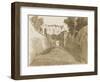 Chemin encaissé entre de hautes murailles et ruines-Pierre Henri de Valenciennes-Framed Giclee Print