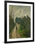 Chemin montant a Osny - ascending path in Osny, 1883. Oil on canvas, 55,5 x 46,2 cm.-Camille Pissarro-Framed Giclee Print