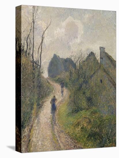 Chemin montant à Osny (Val d'Oise)-Camille Pissarro-Stretched Canvas