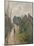 Chemin montant à Osny (Val d'Oise)-Camille Pissarro-Mounted Giclee Print