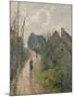 Chemin montant à Osny (Val d'Oise)-Camille Pissarro-Mounted Giclee Print