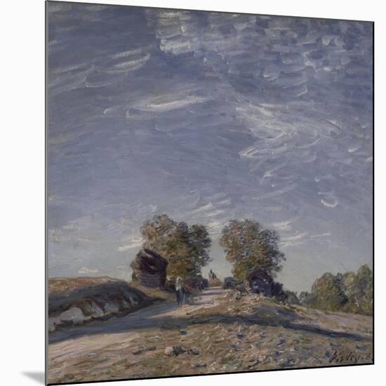 Chemin montant au soleil-Alfred Sisley-Mounted Giclee Print