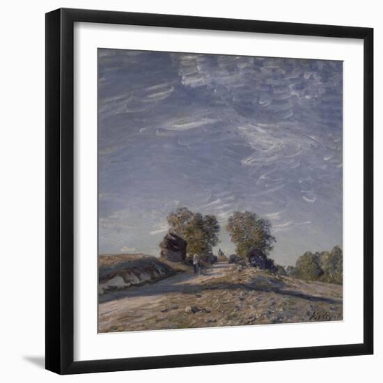 Chemin montant au soleil-Alfred Sisley-Framed Premium Giclee Print