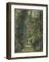 Chemin sous bois en été-Camille Pissarro-Framed Giclee Print