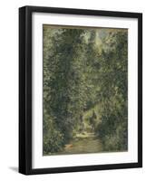 Chemin sous bois en été-Camille Pissarro-Framed Giclee Print