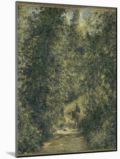 Chemin sous bois en été-Camille Pissarro-Mounted Giclee Print