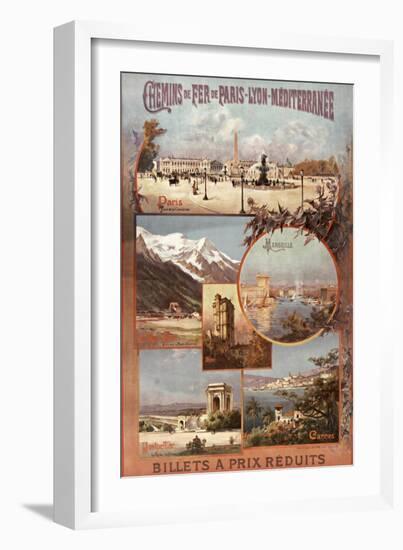 Chemins de Fer de Paris Lyon-null-Framed Giclee Print