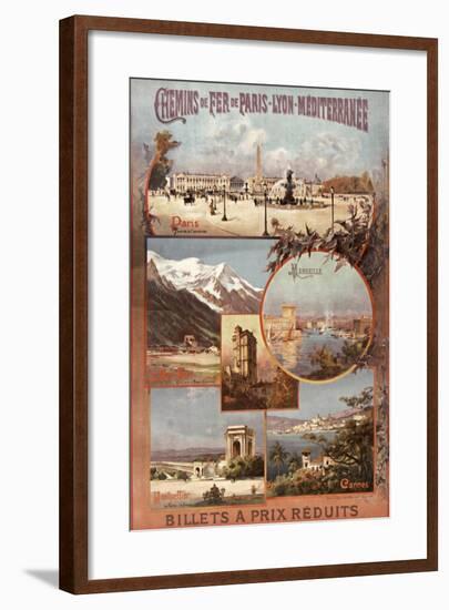 Chemins de Fer de Paris Lyon-null-Framed Giclee Print