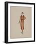 Chemise plissée crêpe de Chine mordoré-Madeleine Vionnet-Framed Giclee Print