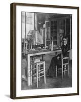 Chemist Marie Curie in Her Laboratory-null-Framed Premium Photographic Print