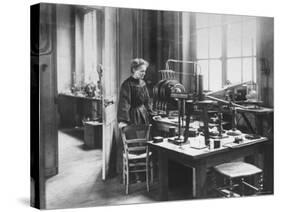 Chemist Marie Curie in Her Laboratory-null-Stretched Canvas