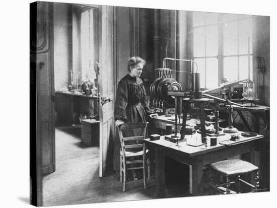 Chemist Marie Curie in Her Laboratory-null-Stretched Canvas