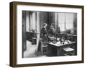 Chemist Marie Curie in Her Laboratory-null-Framed Premium Photographic Print